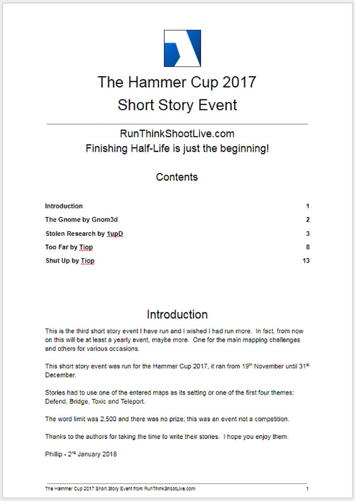 The Hammer Cup 2017 Short Story Event